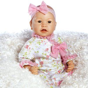 Paradise Galleries Realistic Baby Layla Doll-21" Baby Girl